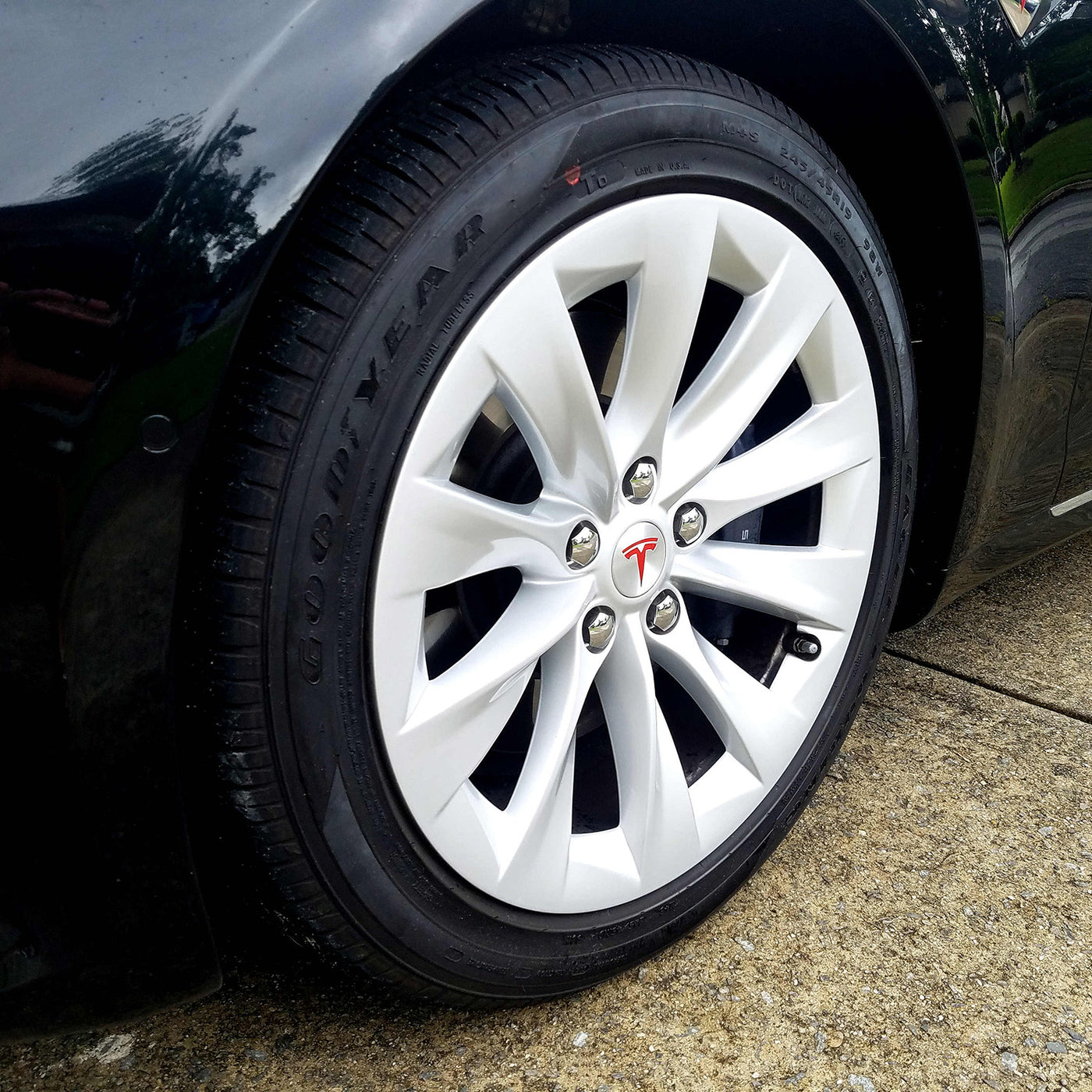 Model S Center Wheel Caps Logo Decal
