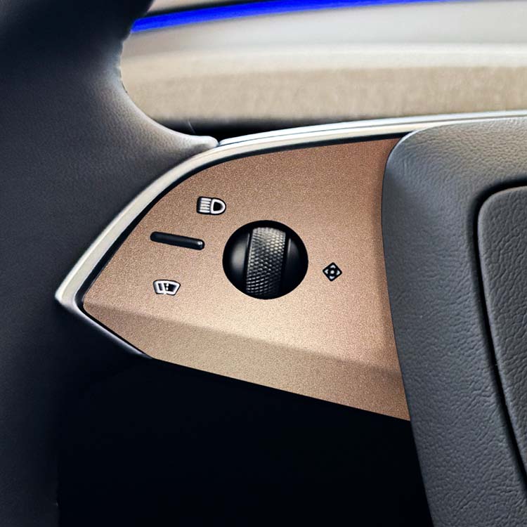 3Y steering wheel wrap tesla interior white#material_rose-gold