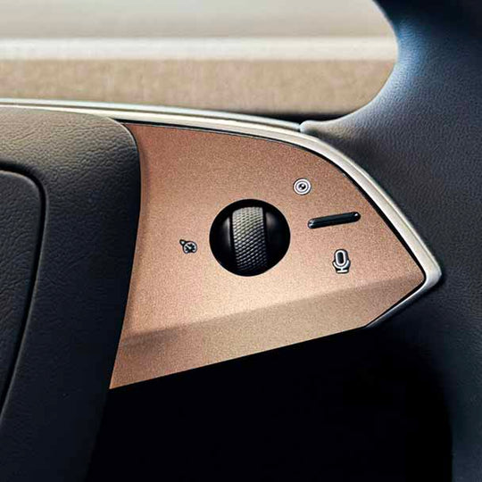 3Y steering wheel wrap tesla interior white#material_rose-gold