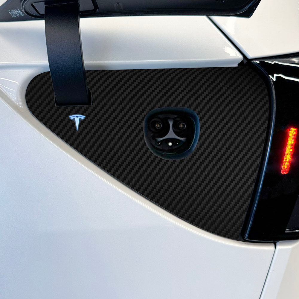 model 3 model y charge port wrap #material_carbon-fiber