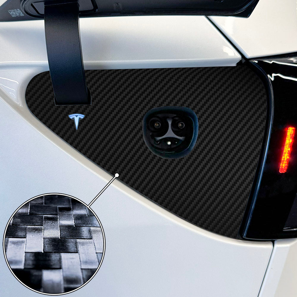 model 3 model y charge port wrap #material_carbon-fiber