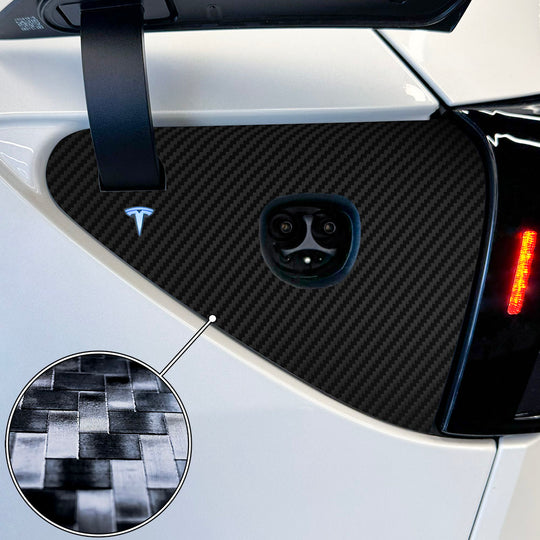 model 3 model y charge port wrap #material_carbon-fiber