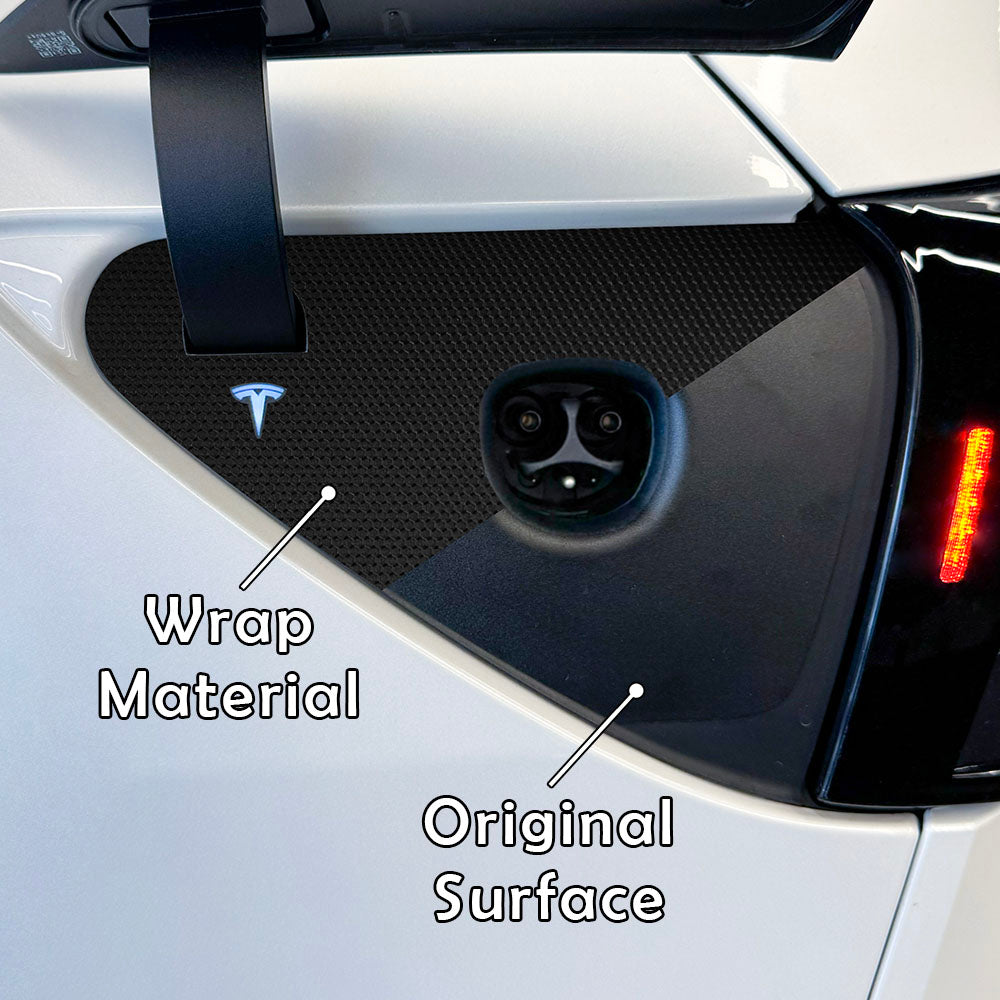 model 3 model y charge port wrap #material_matrix-black