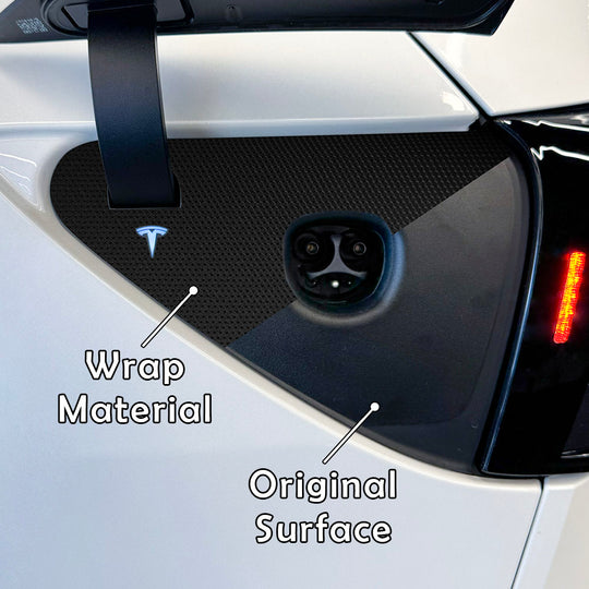 model 3 model y charge port wrap #material_matrix-black