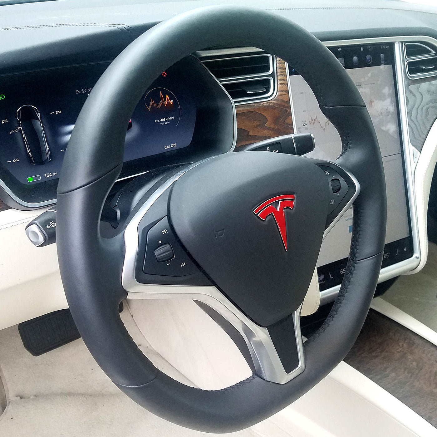 Model X Steering Wheel Logo Decal