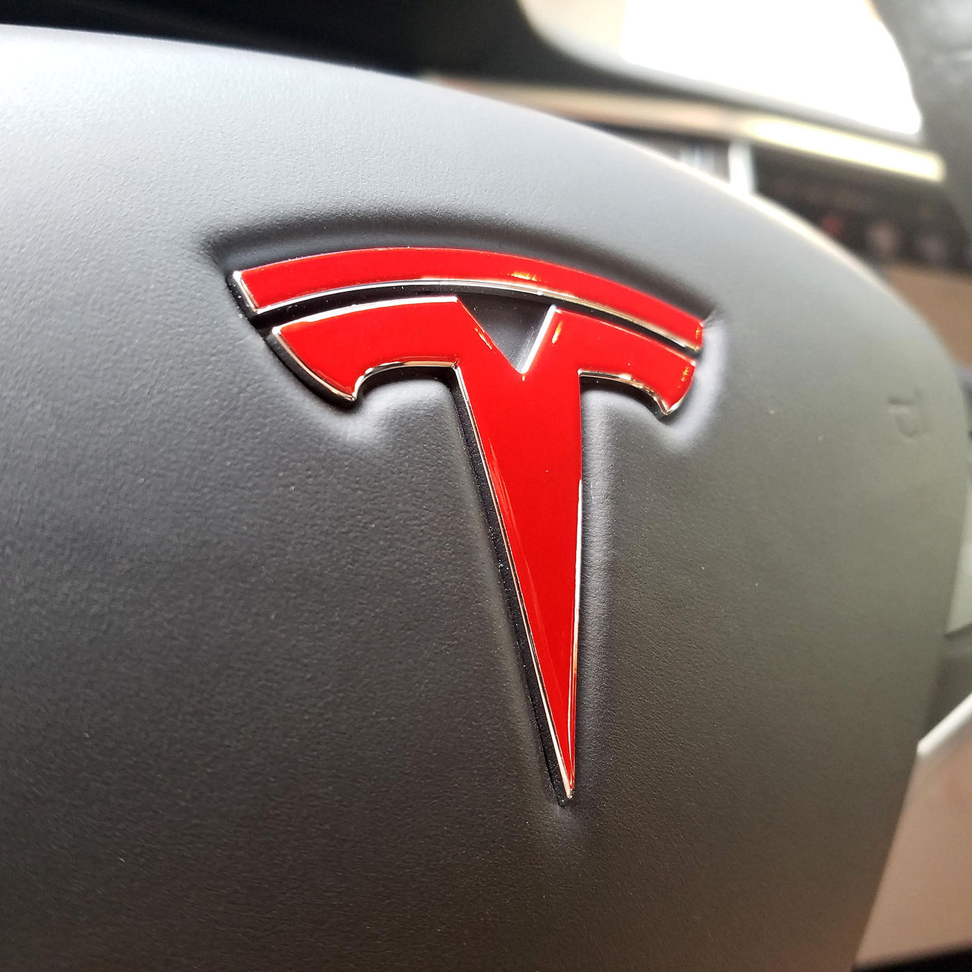 Model S Steering Wheel Logo Decal