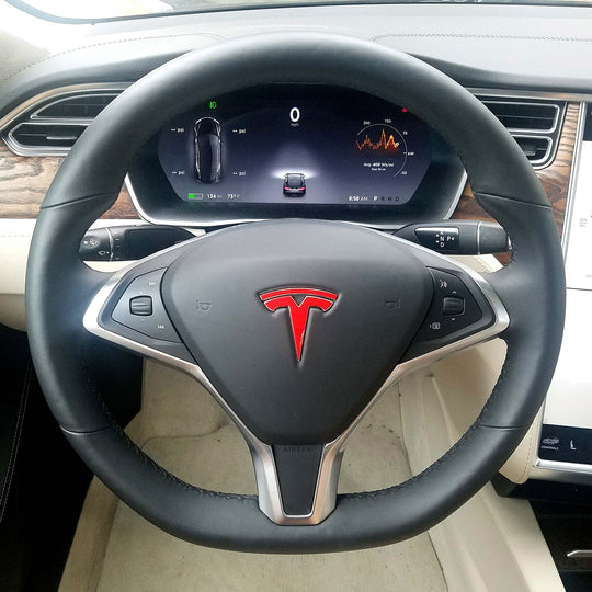 Model S Steering Wheel Logo Decal