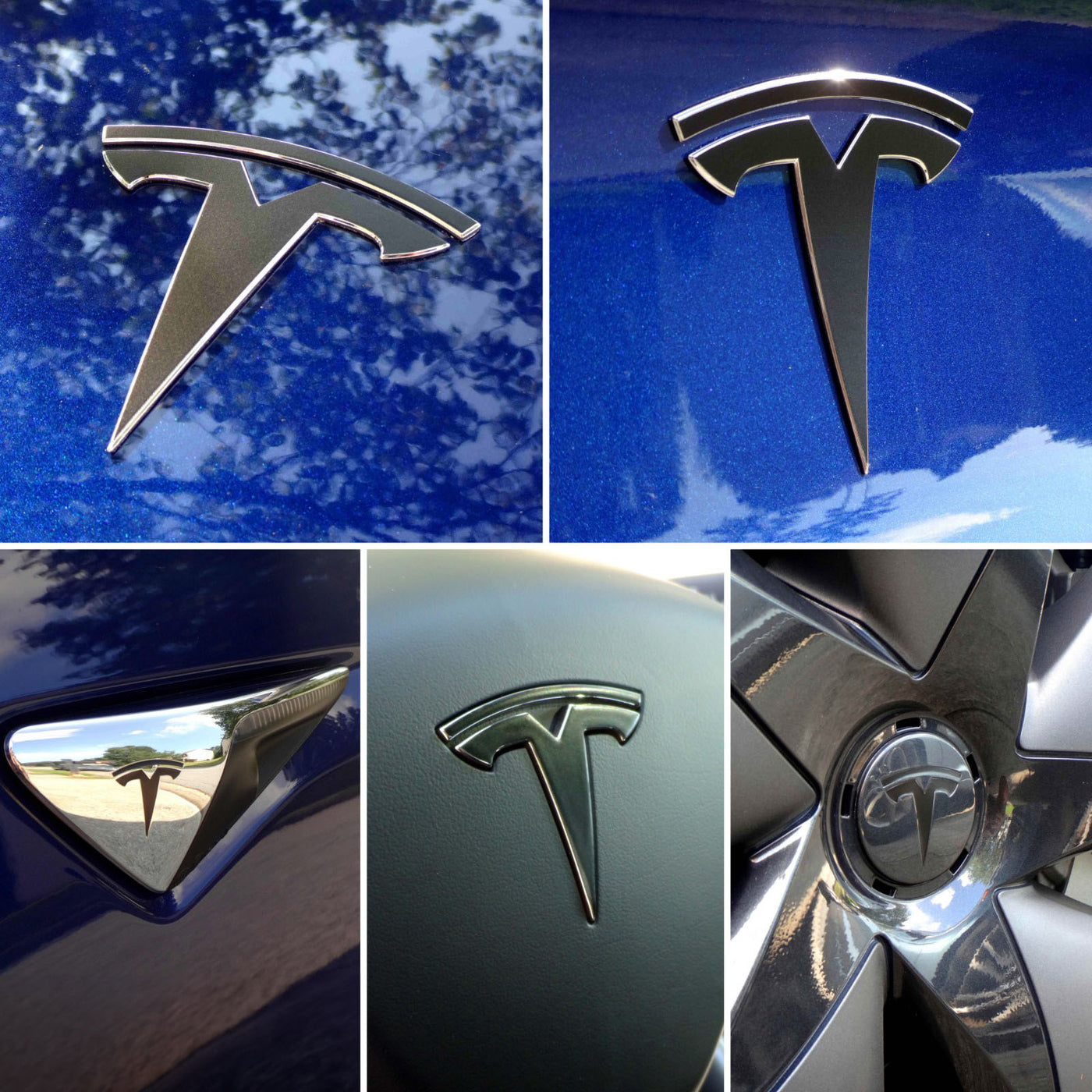 Custom Cut Graphics Logo Decal Wrap for Tesla Model Y, 11-pc Set (Pearl  White Multi-Coat)