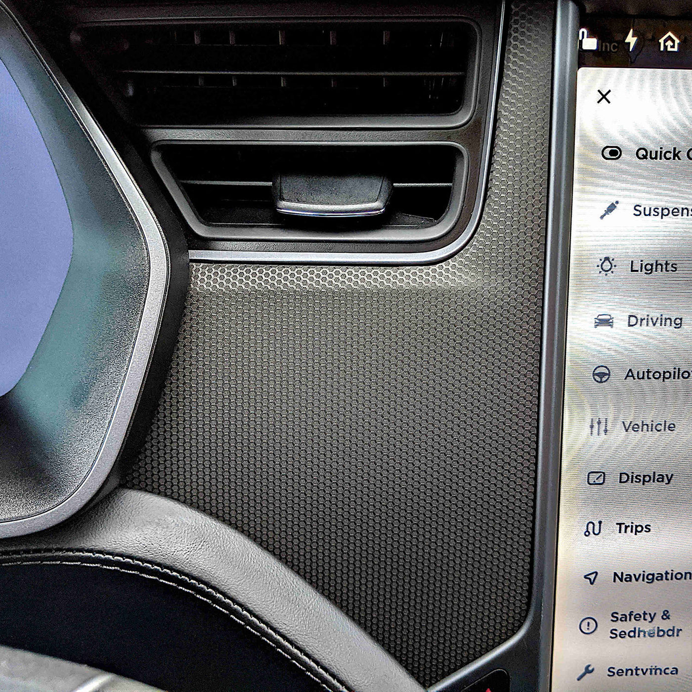 Tesla Model S Interior Carbon Fiber