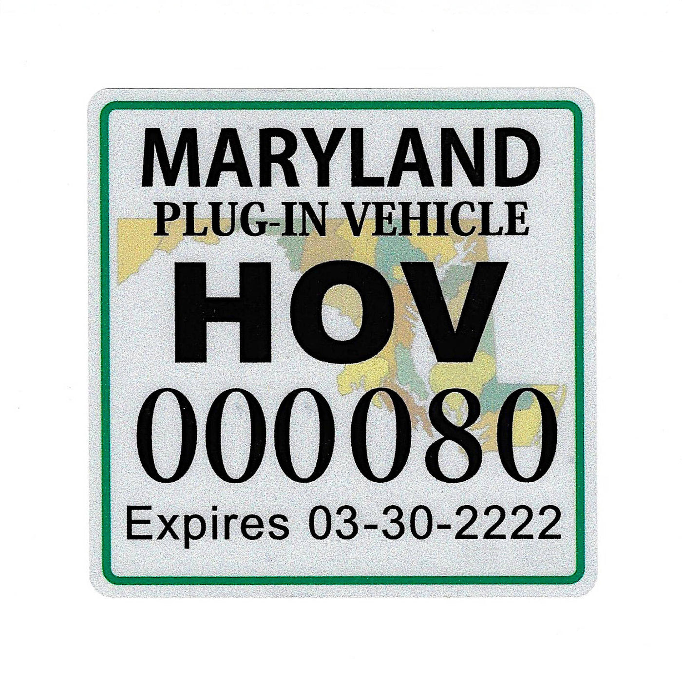 Maryland HOV Stickers Protection Film