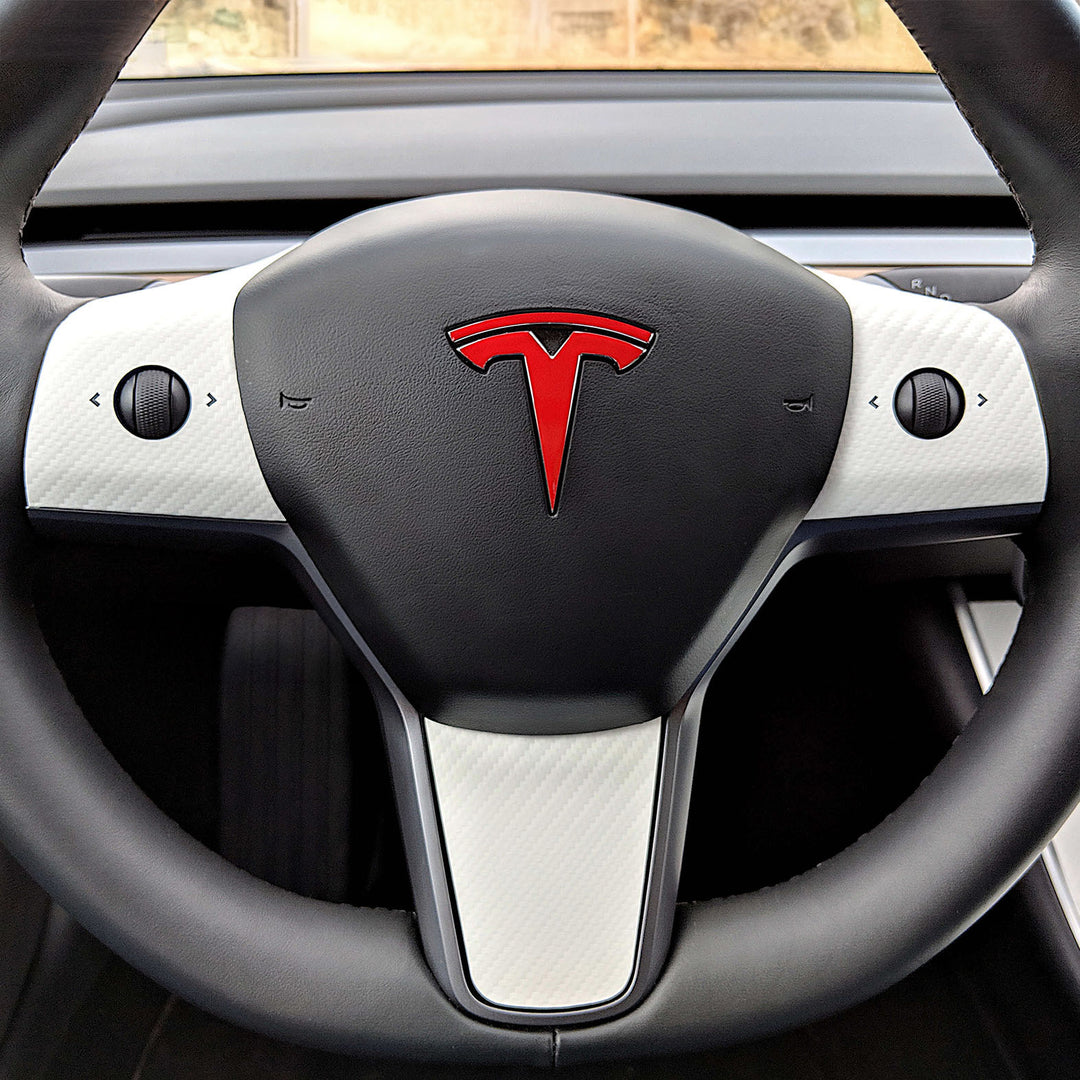 3Y steering wheel wrap white carbon fiber#material_white-carbon-fiber