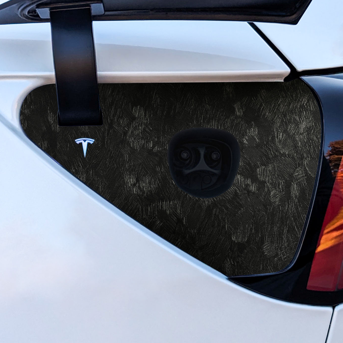 model 3 model y charge port wrap #material_forged-carbon