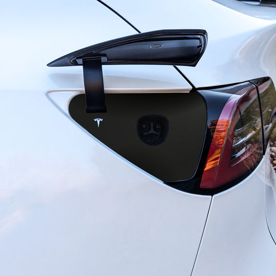 model 3 model y charge port wrap #material_matte-deep-black
