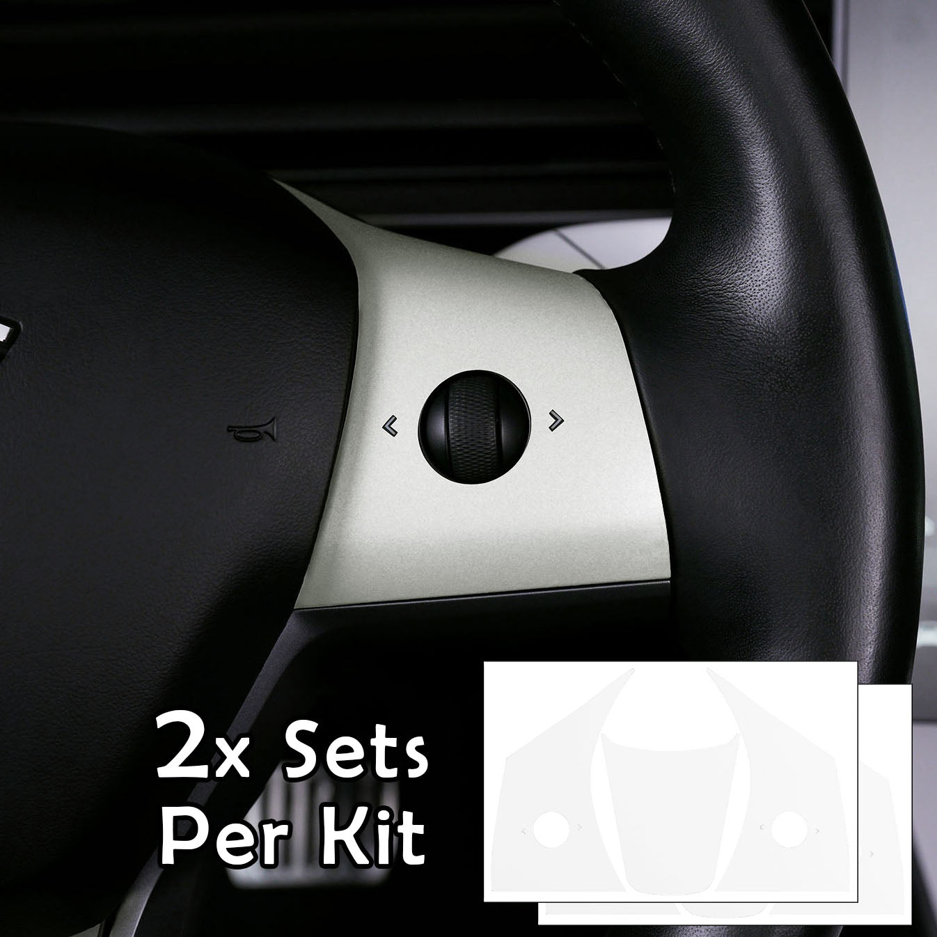 3Y steering wheel wrap tesla interior white#material_tesla-interior-white