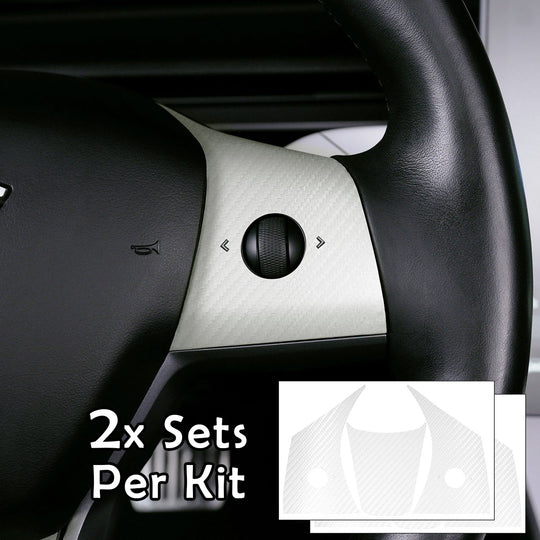 3Y steering wheel wrap white carbon fiber#material_white-carbon-fiber