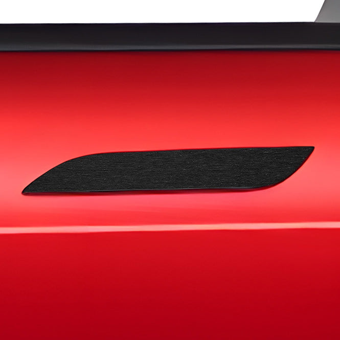model s door handle wrap #material_brushed-black-metallic
