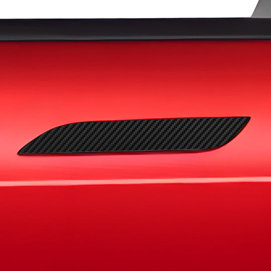 model s door handle wrap #material_carbon-fiber