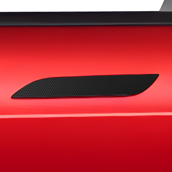 model s door handle wrap #material_matrix-black