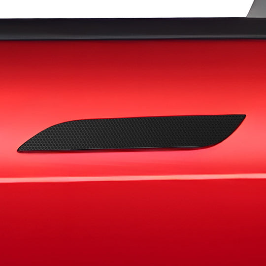 model s door handle wrap #material_matrix-black