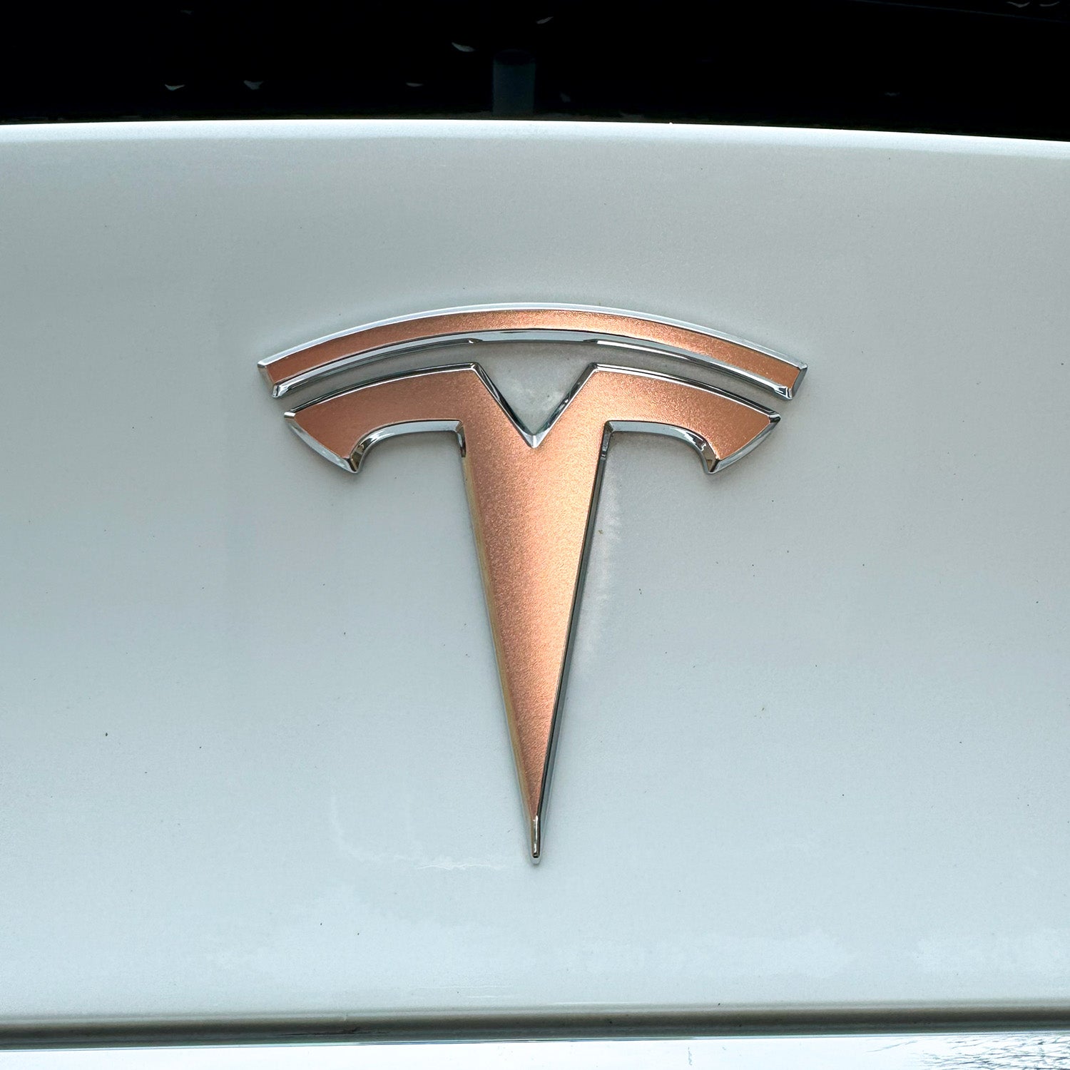 Tesla Model S Rose Gold Trunk Logo Decal – EV Wraps