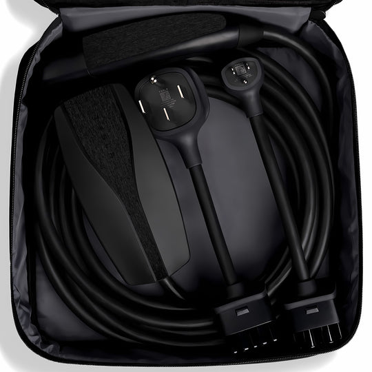 Tesla Mobile Connector Wrap #material_brushed-black-metallic