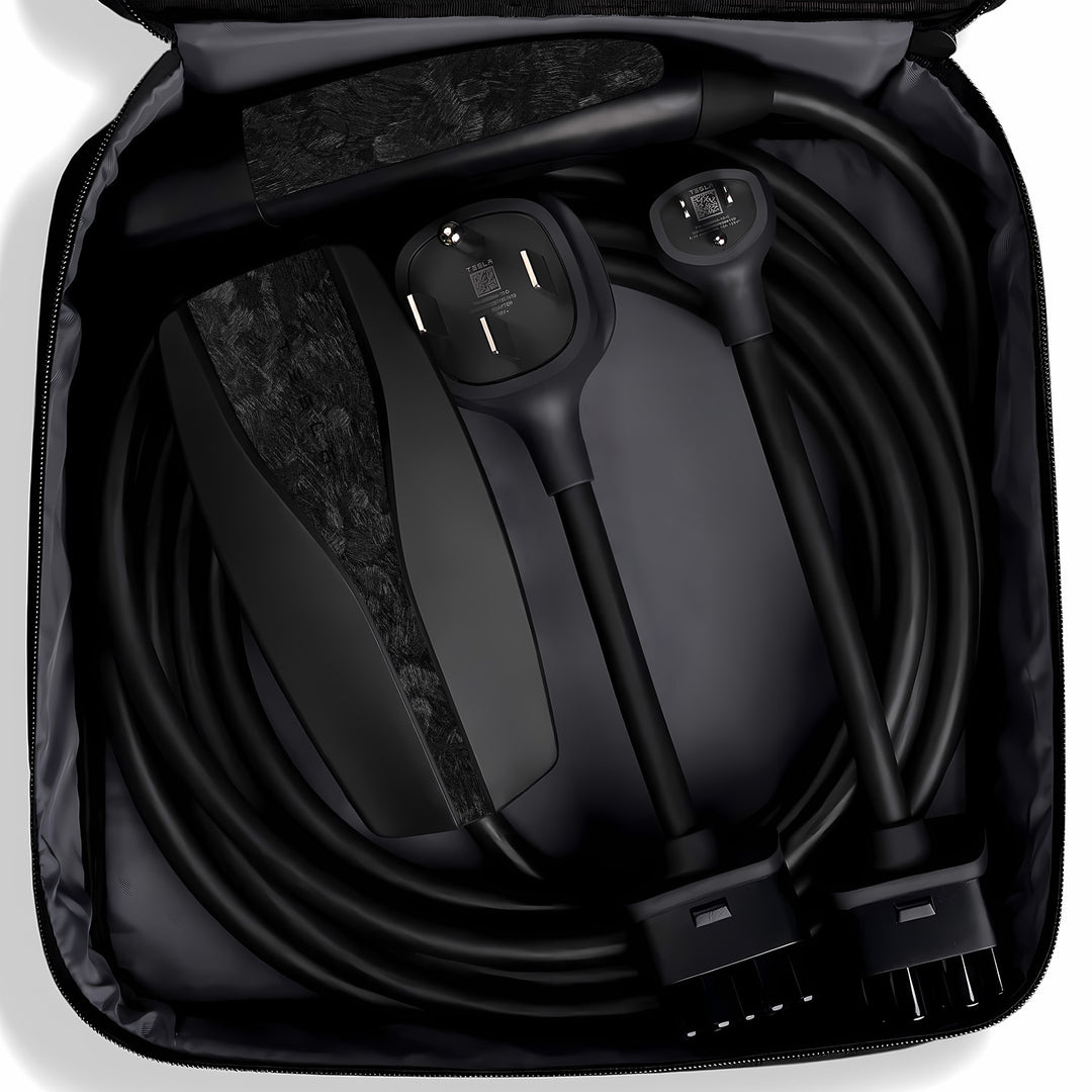 Tesla Mobile Connector Wrap #material_forged-carbon