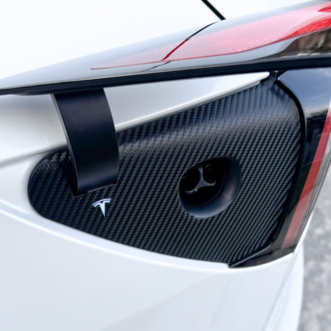 model 3 model y charge port wrap #material_carbon-fiber